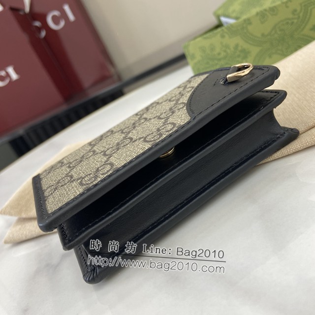 Gucci專櫃古馳最新款Emblem系列翻蓋短夾錢包 jh2404型號：820692